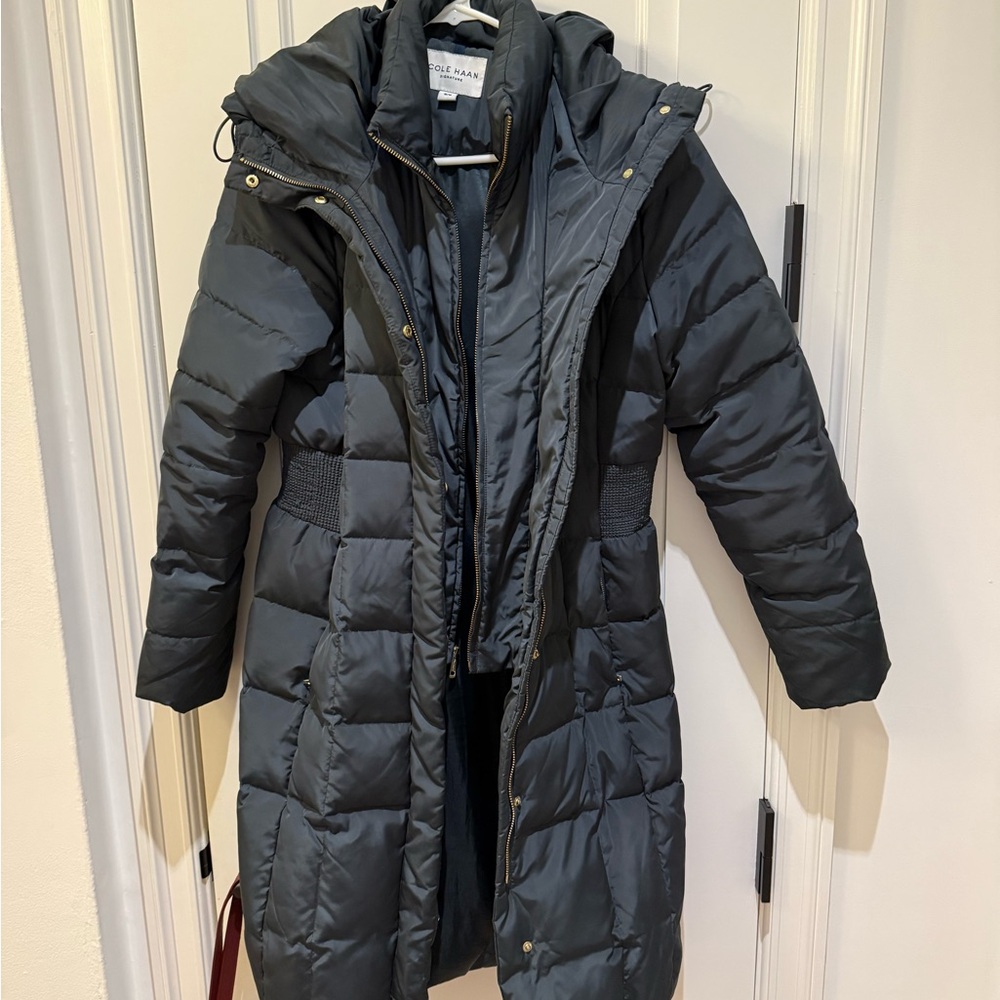 Cole Haan Signature Charcoal Puffer Coat